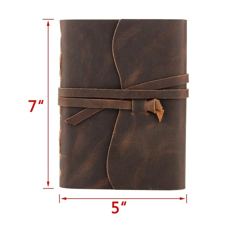 Custom Handmade Genuine Leather Travel Journal Vintage Leather Bound Writing Notebook
