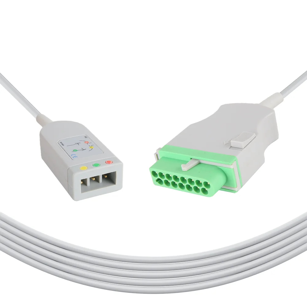 Fukuda Denshi 3-Lead SM Type IEC ECG Trunk Cable Medical Consumables for ECG Trunk Cabling