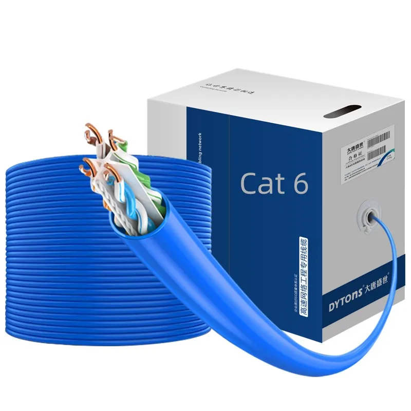 Новинка идея для товара 2023 24 Awg UTP Cat6 твердый OFC Чистый медный кабель категории 6 utp оптовая цена 1000ft