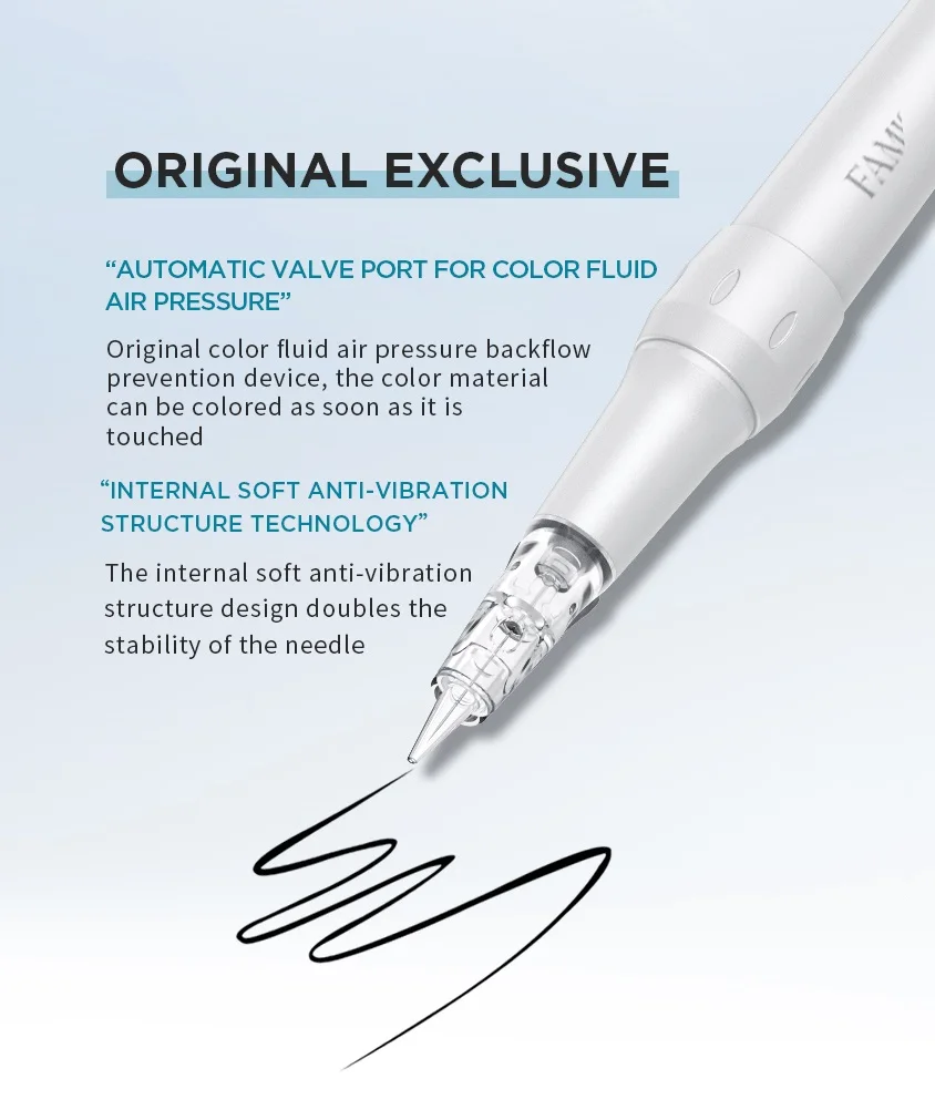 NUOJO Professional Factory Customizing Ombre Eyebrow White With Membrane Cartridge Needle Backflow Prevention Machine