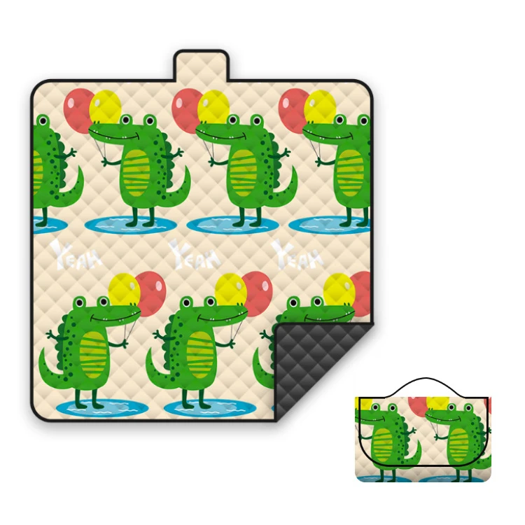 Custom Game Picnic Mat Blanket Rug Thickened Outdoor Household Yoga Kids Play Ultrasonic Camping Portable Folding Foldable