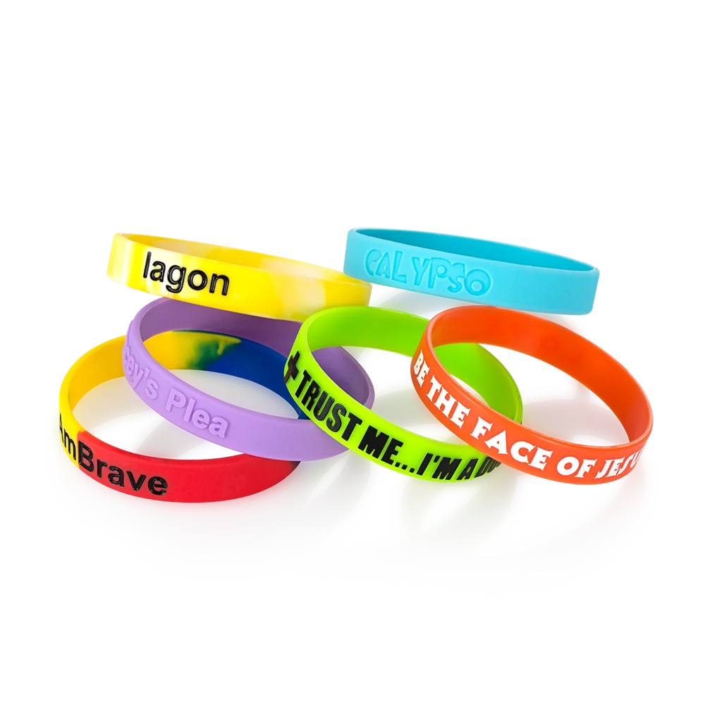 Give Away Logo Debossed Silicone Event &Party Wristband promotional custom logo silicone wristband