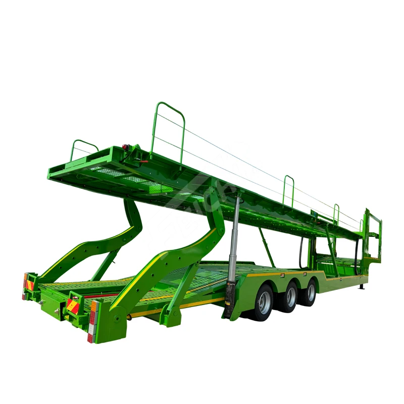 Heavy Duty 3 Axles 4 6 8 Units Car Trailer Vehicle Transport Semi Trailer Hydraulic Lifting Car Carrier Truck Trailer