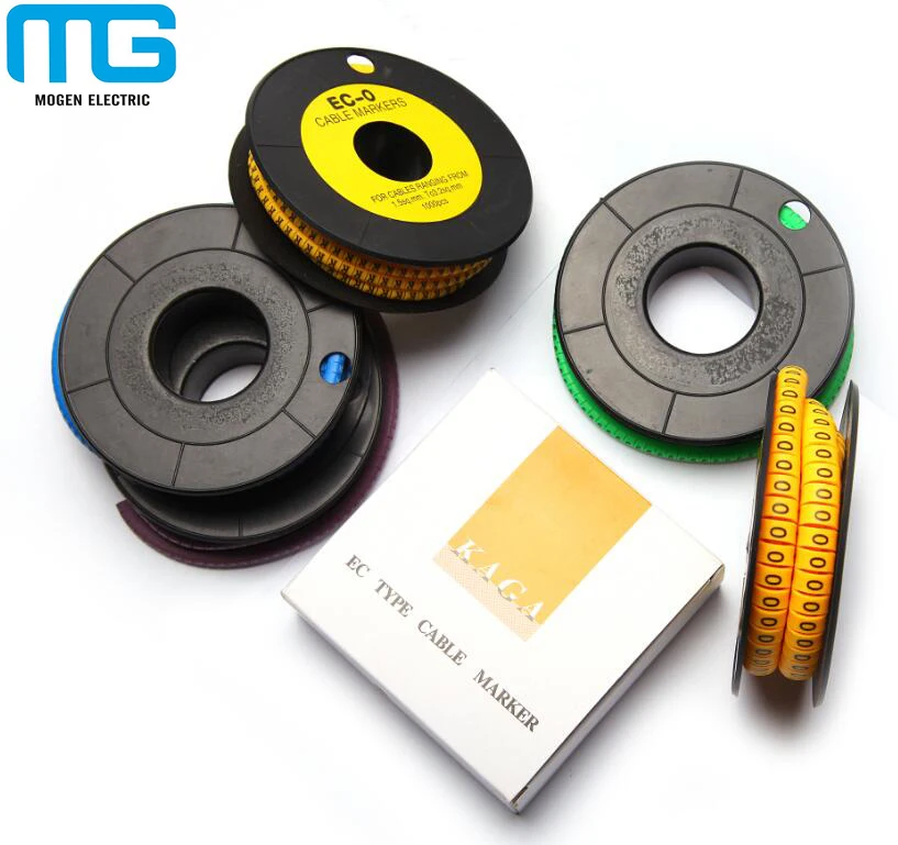 Pvc Circle Flat Heat Shrinkable Clip On Yellow Color Cable ies Label Marker