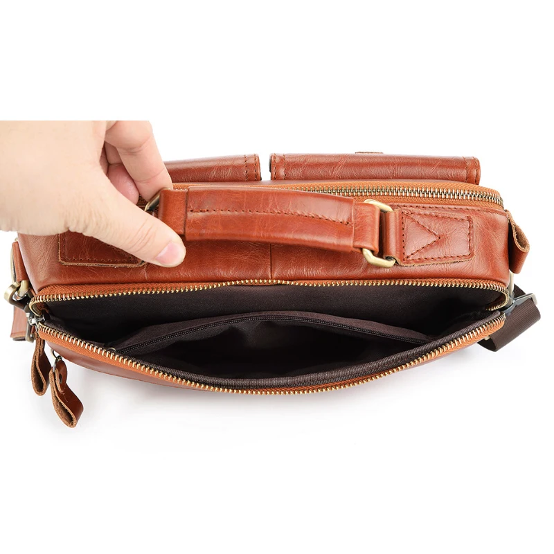 2024 Custom Luxury Genuine Leather Briefcases Bag For Business Men Handbag