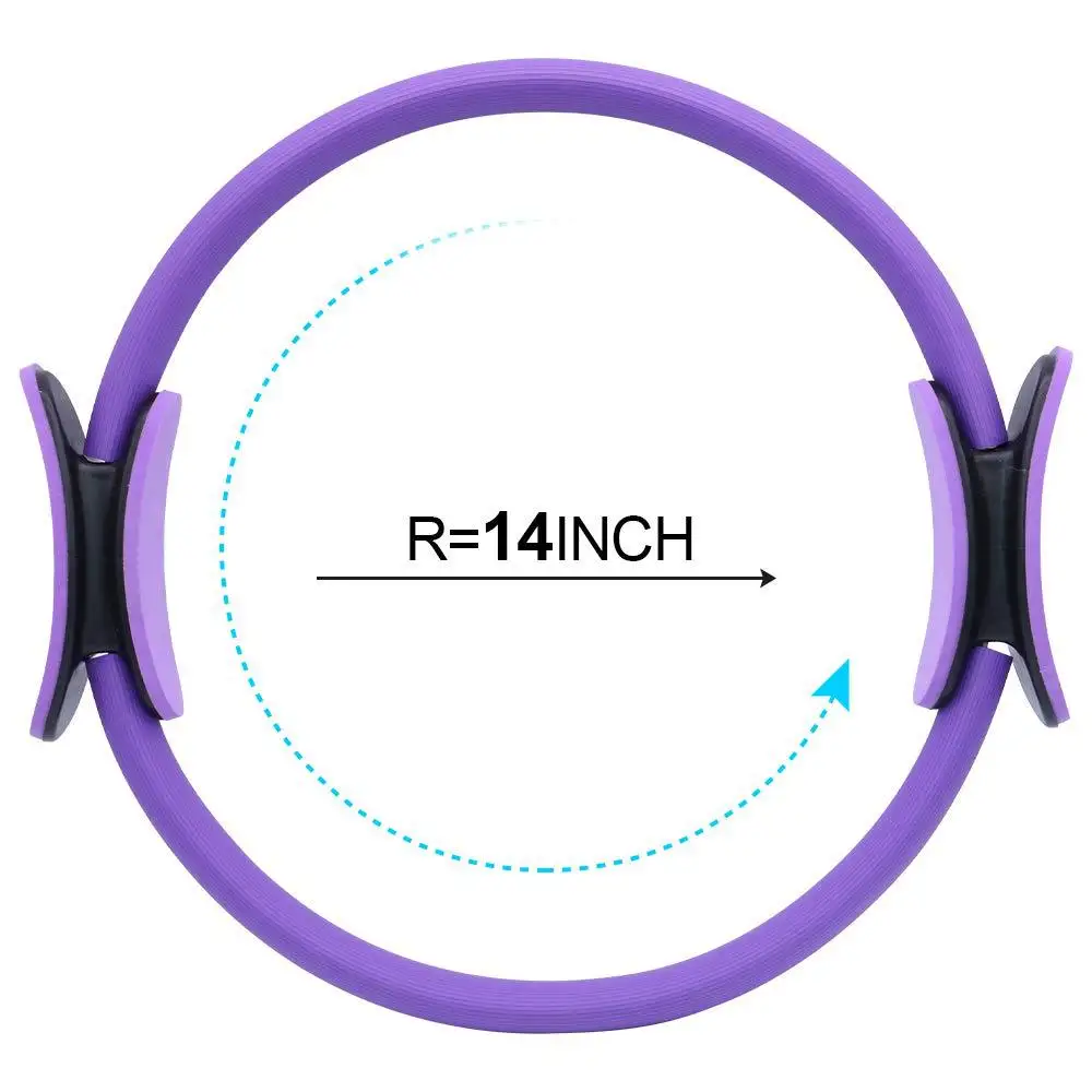 Pilates Ring Magic Fitness Pilates Circle with Dual Padded Handles 14 Inch Magic Fitness Circle for Toning Inner & Outer Thighs