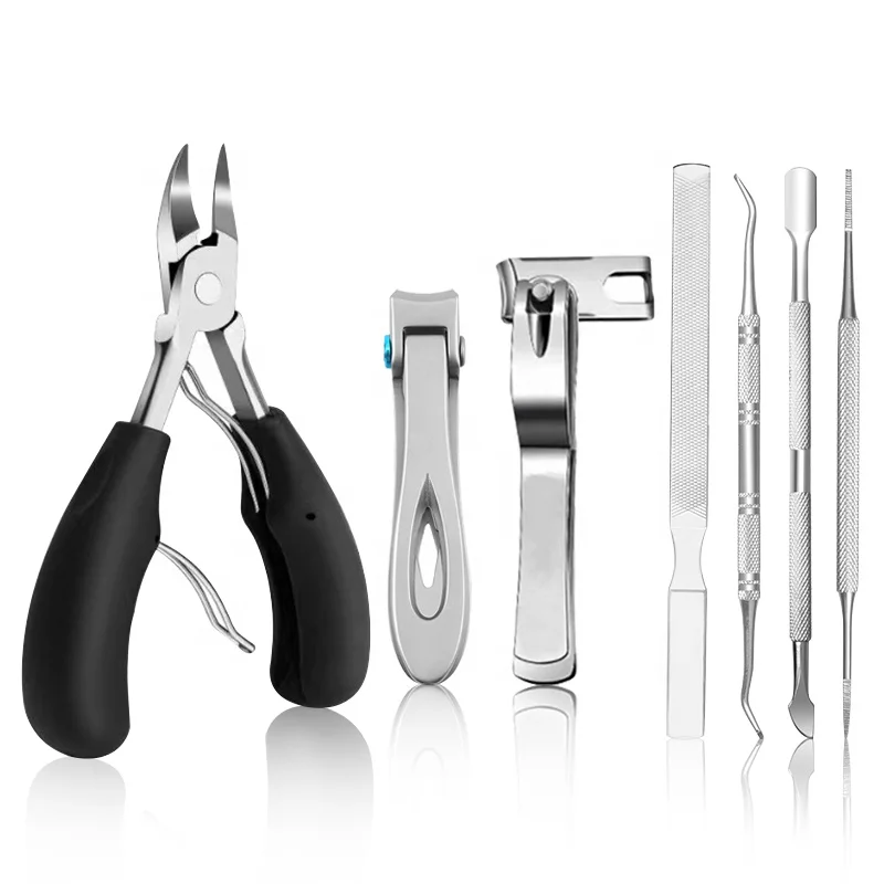 New Professional SPA Manicure Nail Care Tools Set 7pcs Leather Case Portable Manicure Pedicure kit