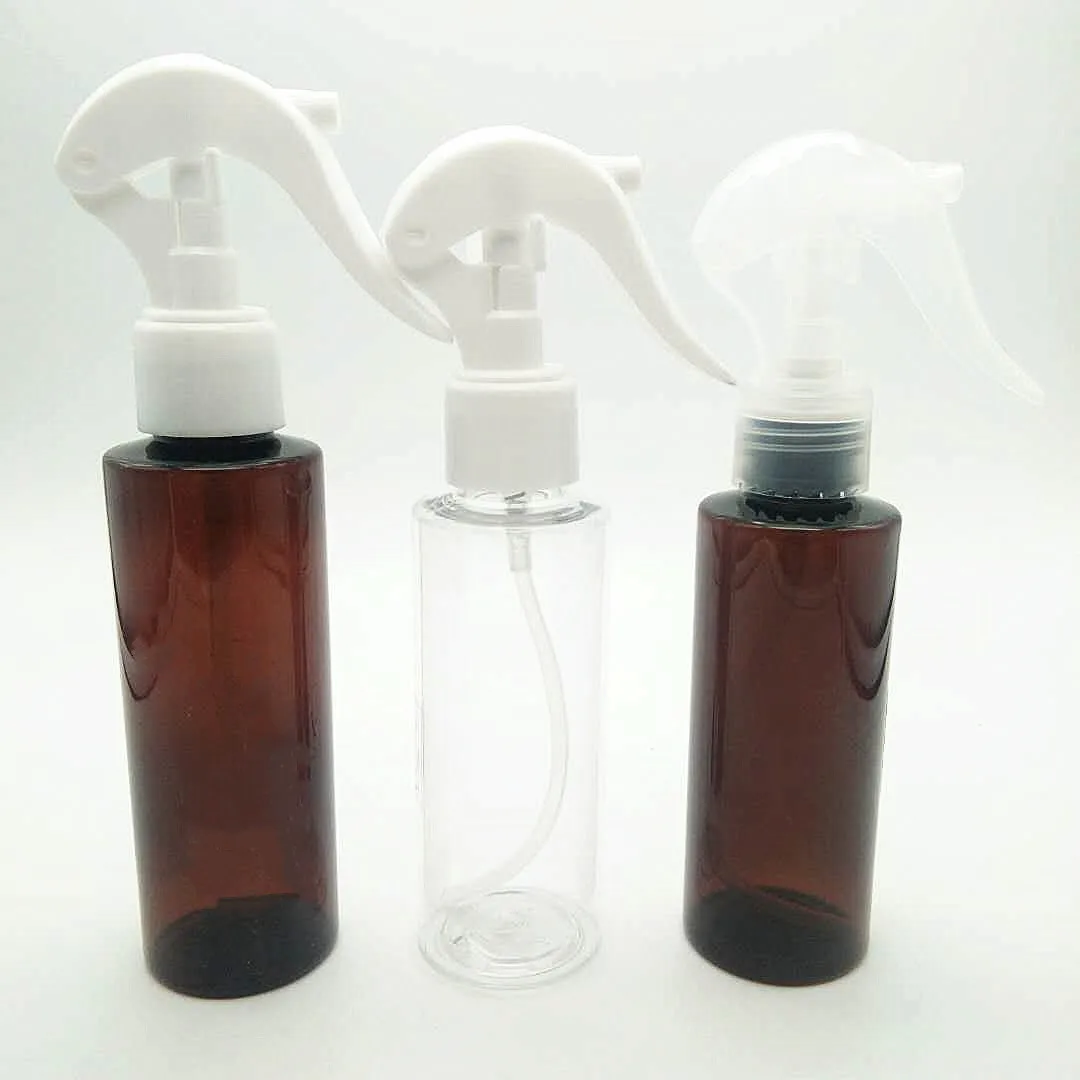 wholesale 2 oz spray pet bottles 60 ml amber plastic bottle with fine mist sprayer 30ml 50ml 100ml 120ml 150ml 200ml 250ml