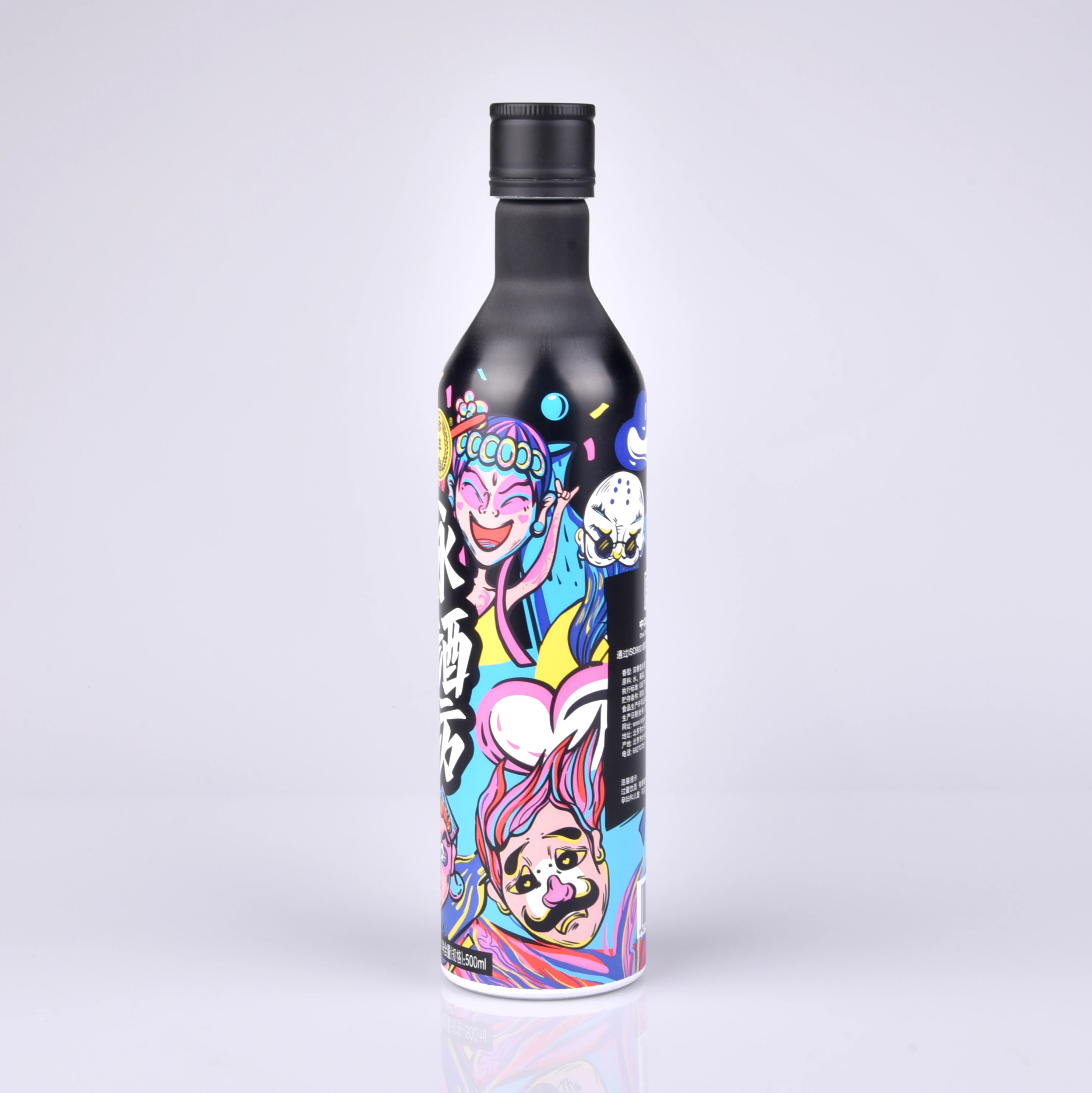 350-1000ml Factory Direct Sell Aluminum Bottles for Flavored Water Liquor Beverage Aluminum Wine Bottle wholesale