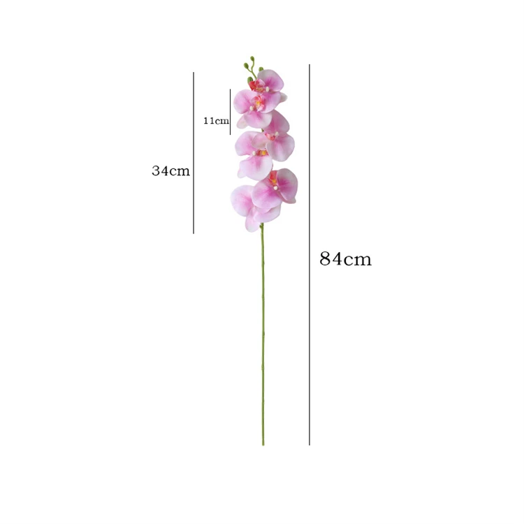 Wholesale Silk Flowers Orchid Artificial White Pink Orchid Flower for Wedding Table Vase Decor Silk Bulk Orchid for Home Decor