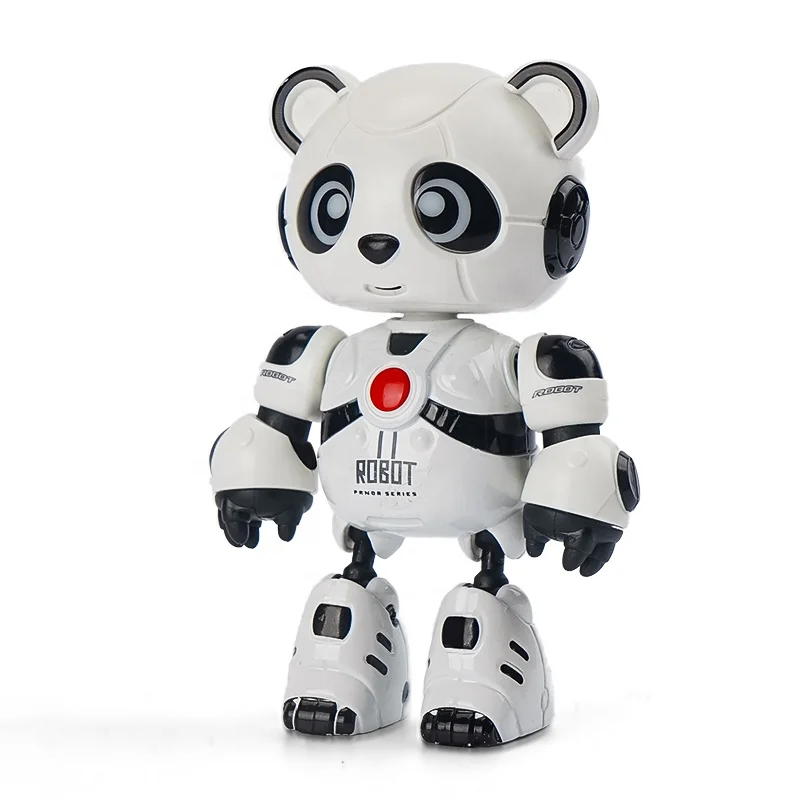 2022 Newest Diecast Robot Toy MY66-Q1206 Intelligent Super BO Recording Panda Robot Toy With Music and Lights For Children