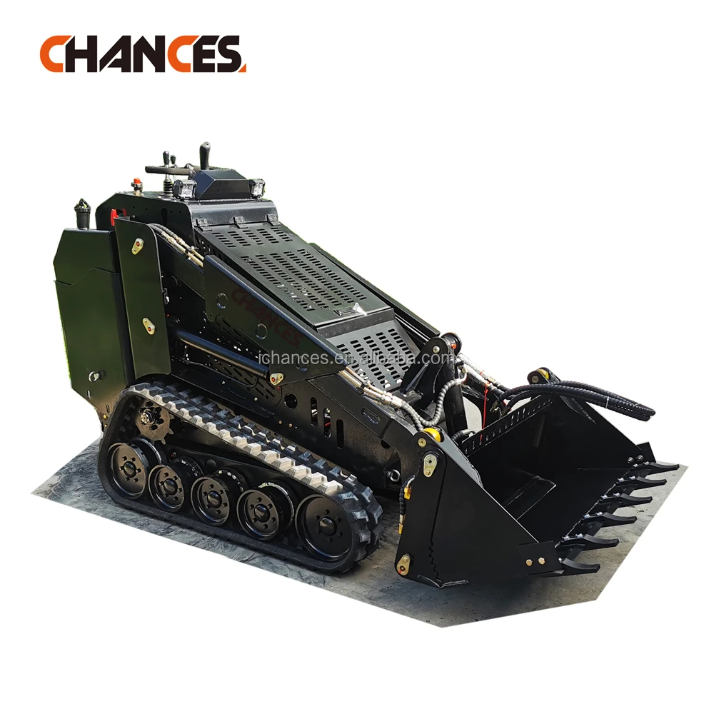 Mini skid steer loader with Perkins diesel engine hydraulic servo joysticks control EPA Diesel power directly from factory