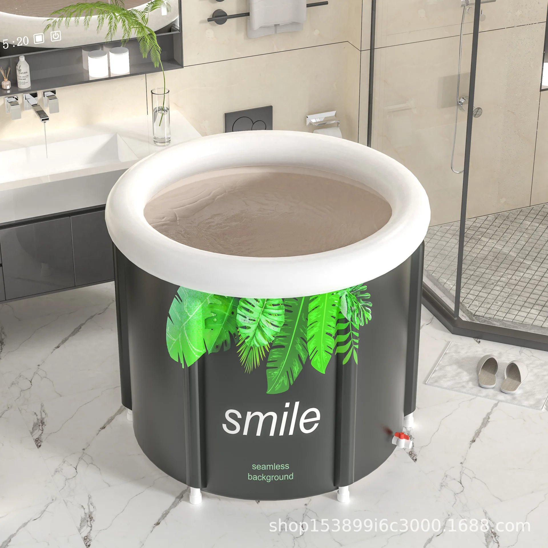 RONIX New Design Custom Portable Folding Inflatable Ring Ice Bath Tub Soaking Bathtub for Adult, Outdoor Cold Water Therapy Tub