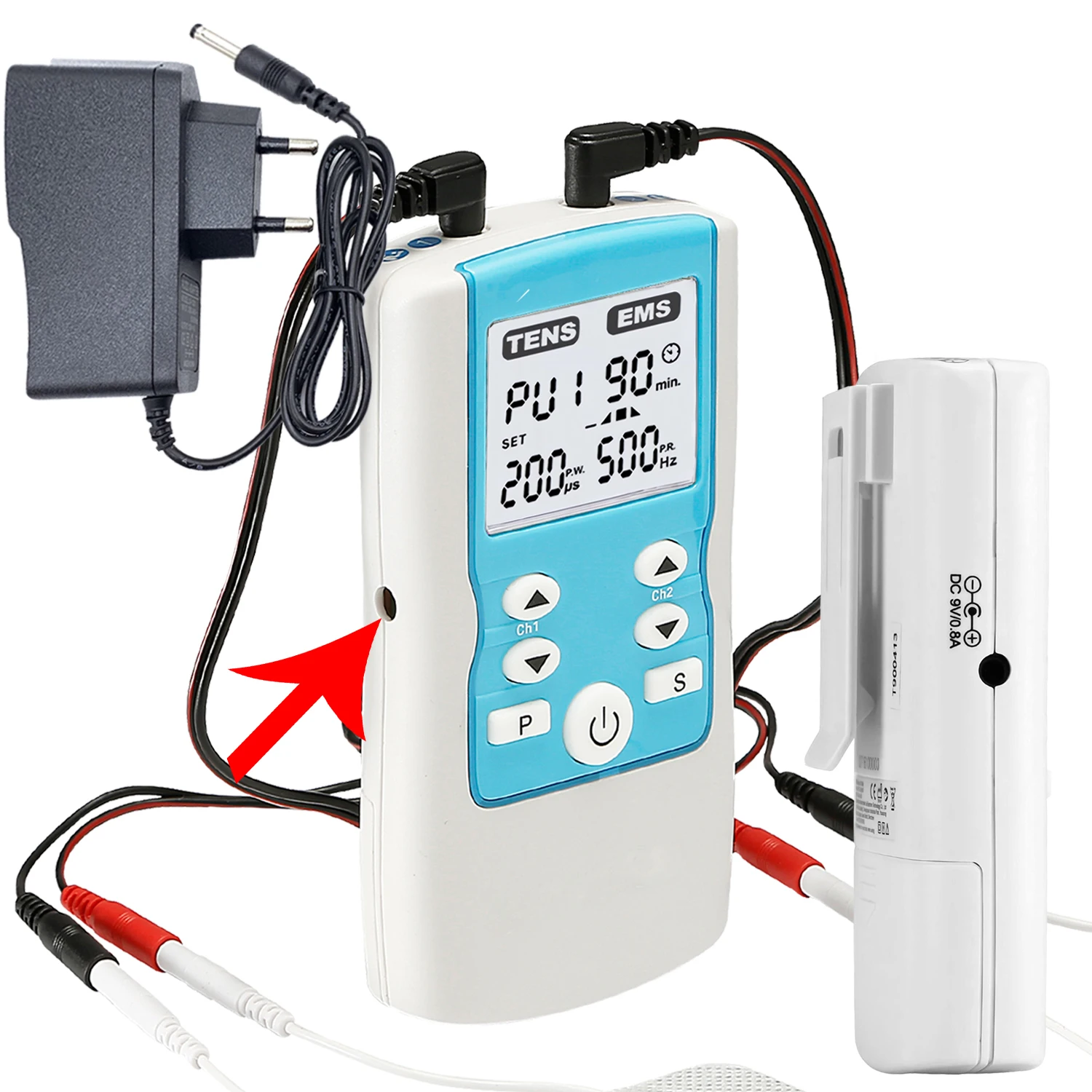 JRW wholesale portable small size dual channel electric physical therapy ems sport tens