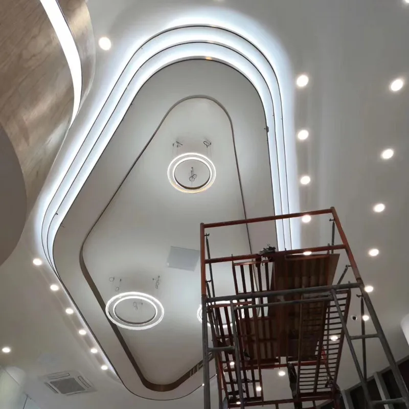 Custom Ceiling Metal Profiles Rose Gold Stainless Steel Curved Strip Decorative Trim
