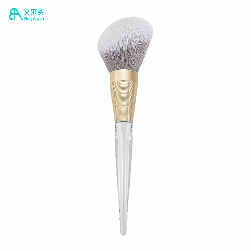 Buy Again OEM ODM Custom crystal handle transparent glass clear plastic acrylic makeup brush
