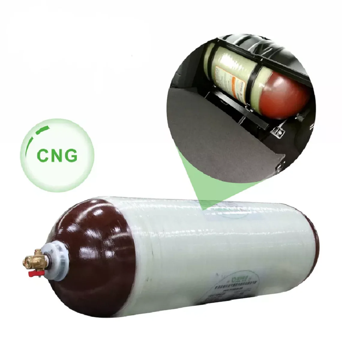 Аньхой высокого давления CNG2 356-80L Type2 композитный материал газовые баллоны прочные стеклопластиковые баки для транспортных средств