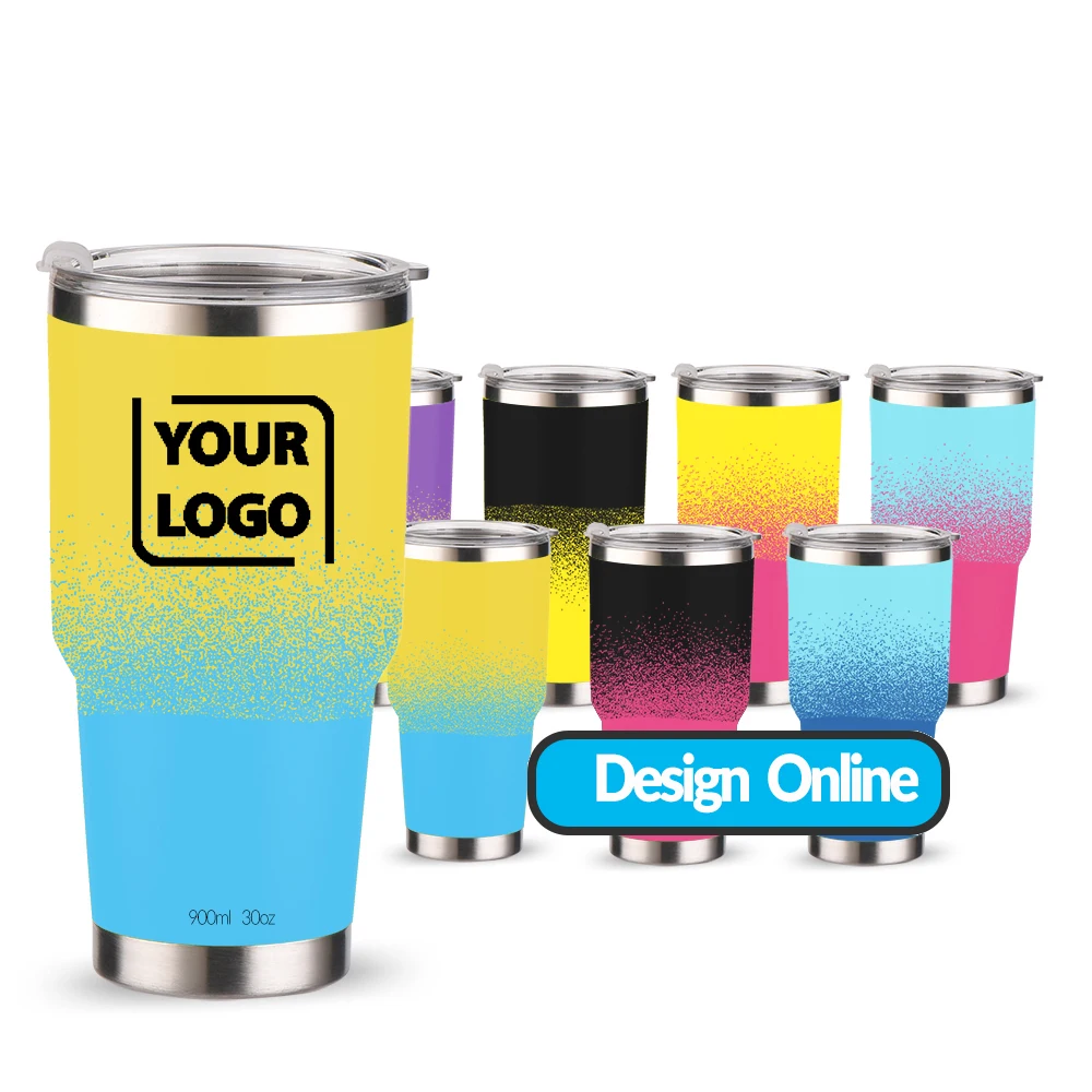 
Stainless Steel Insulated Large Huge Drinking Cup with Transparent Lid 