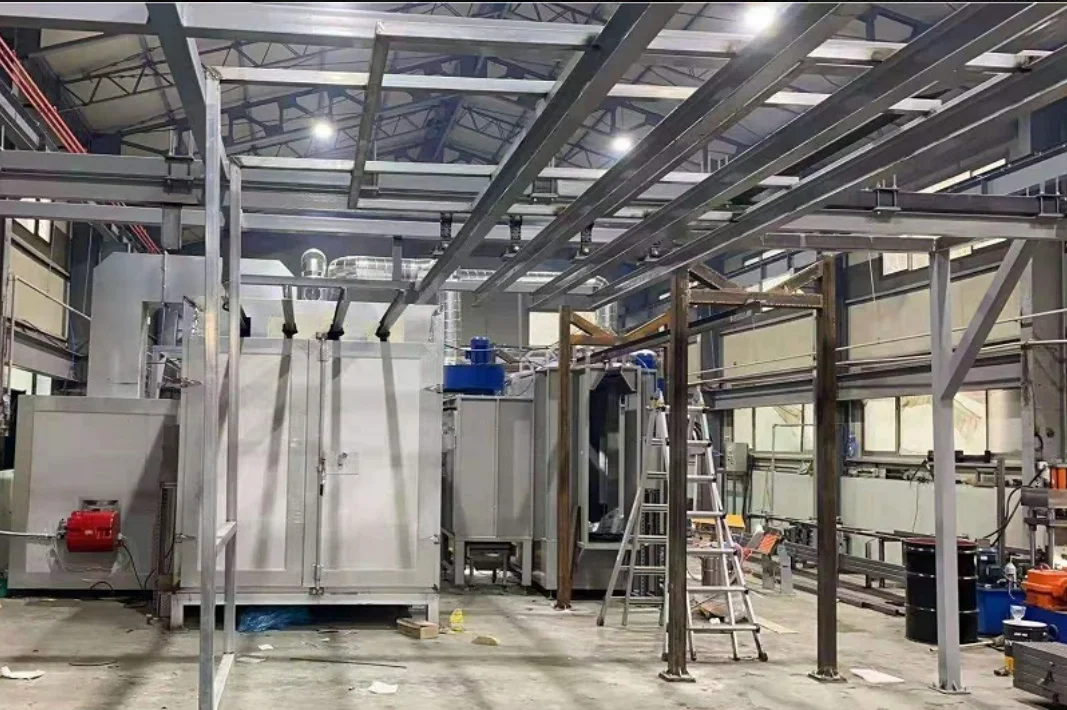 Semi-automatic Powder Coating Line for Aluminum Profiles  Powder Coating Line Painting Machine