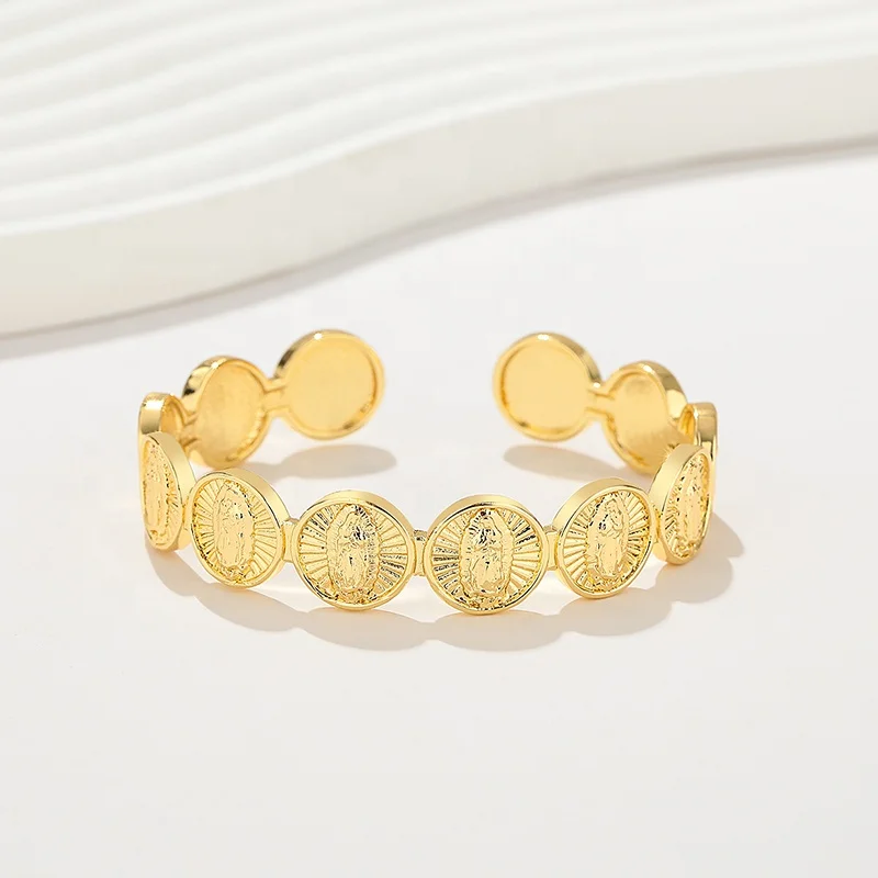 Beautiful Bracelet 18K Gold Plated Copper Alloy Simple Fashion Wholesale Women Bangle Jewelry Bijouterie Joyeria