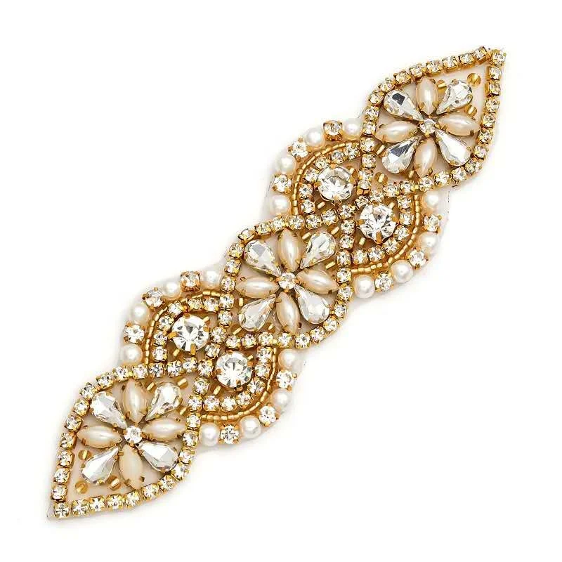 Wholesale Rhinestone applique  Wedding dress rhinestone trims  Beaded sewing bridal crystal silver rhinestone applique