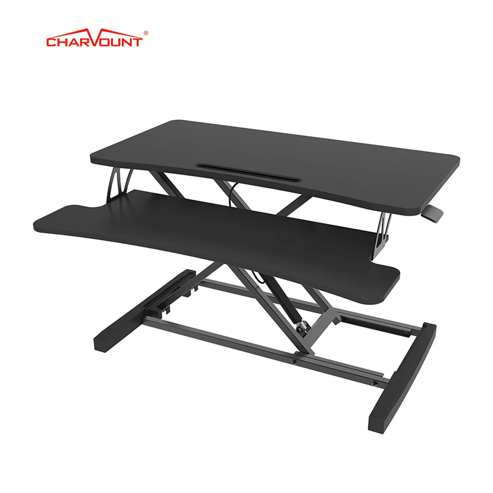 Charmount Wide Height Adjustable Standing Desk Converter Sit-stand Desk Converter