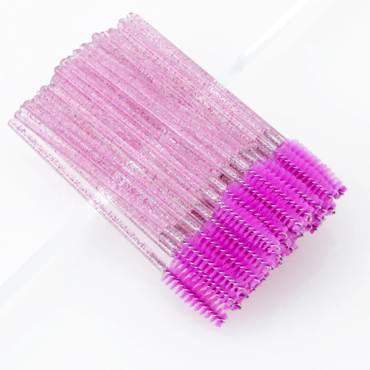 Offer 50 pcs/bag  Disposable Eyebrow  Eyelash Extension Mascara Cleaning Brush Disposable Eyelash Brush Cleaner Holder