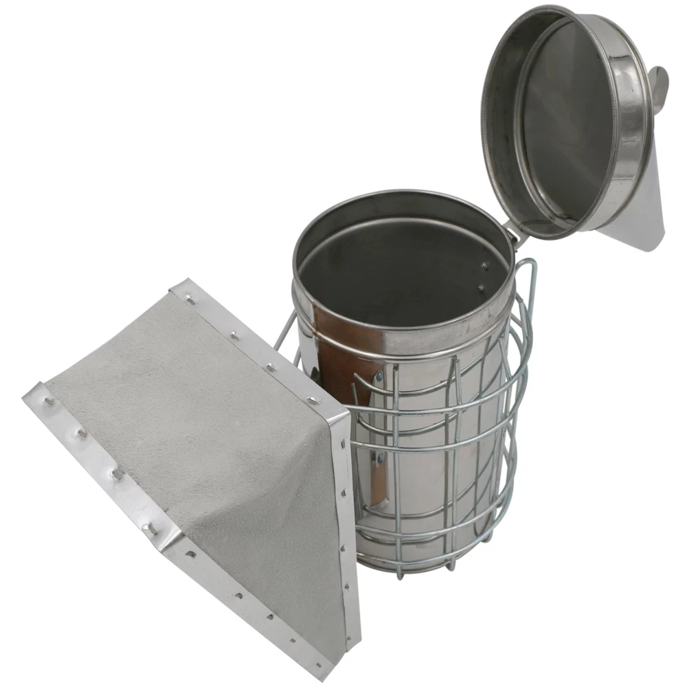 Beekeeping Hive Tool Manual Beekeeping Smoker with Heat Shield Stainless Steel Bee Smoker kits