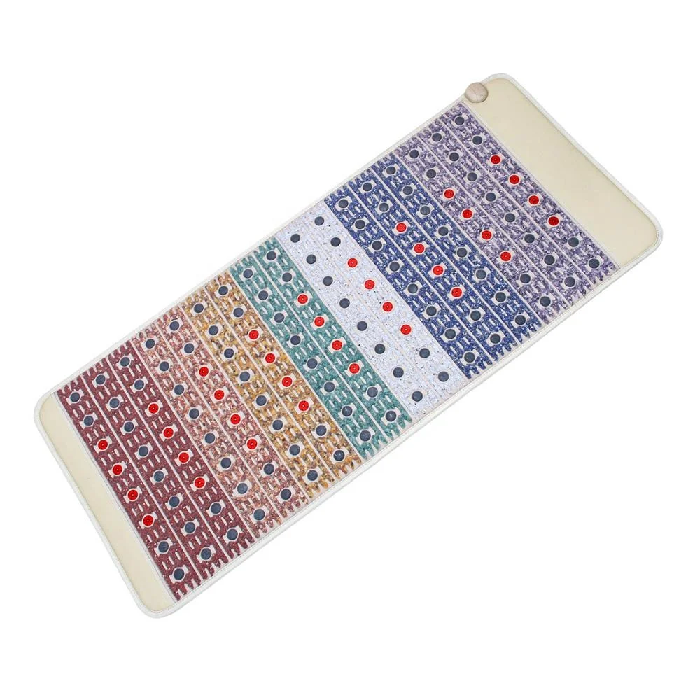 pulsed electromagnetic field therapy mat crystal natural stones photon light fir infrared rainbow chakra mat pemf