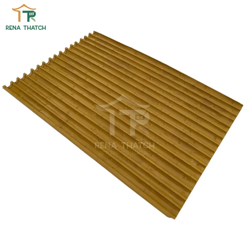 Japanese style artificial flat bamboo fencing synthetic bamboo screening synthetic bamboo fence