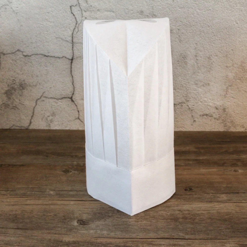 Cheap price disposable non woven round top chef hat restaurant supplies cook hat