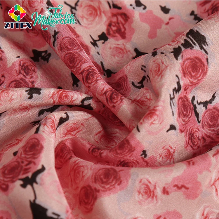 Material Fabrics Chineses  italian jacquard silk Textiles 100% polyester silk satin digital print fabric