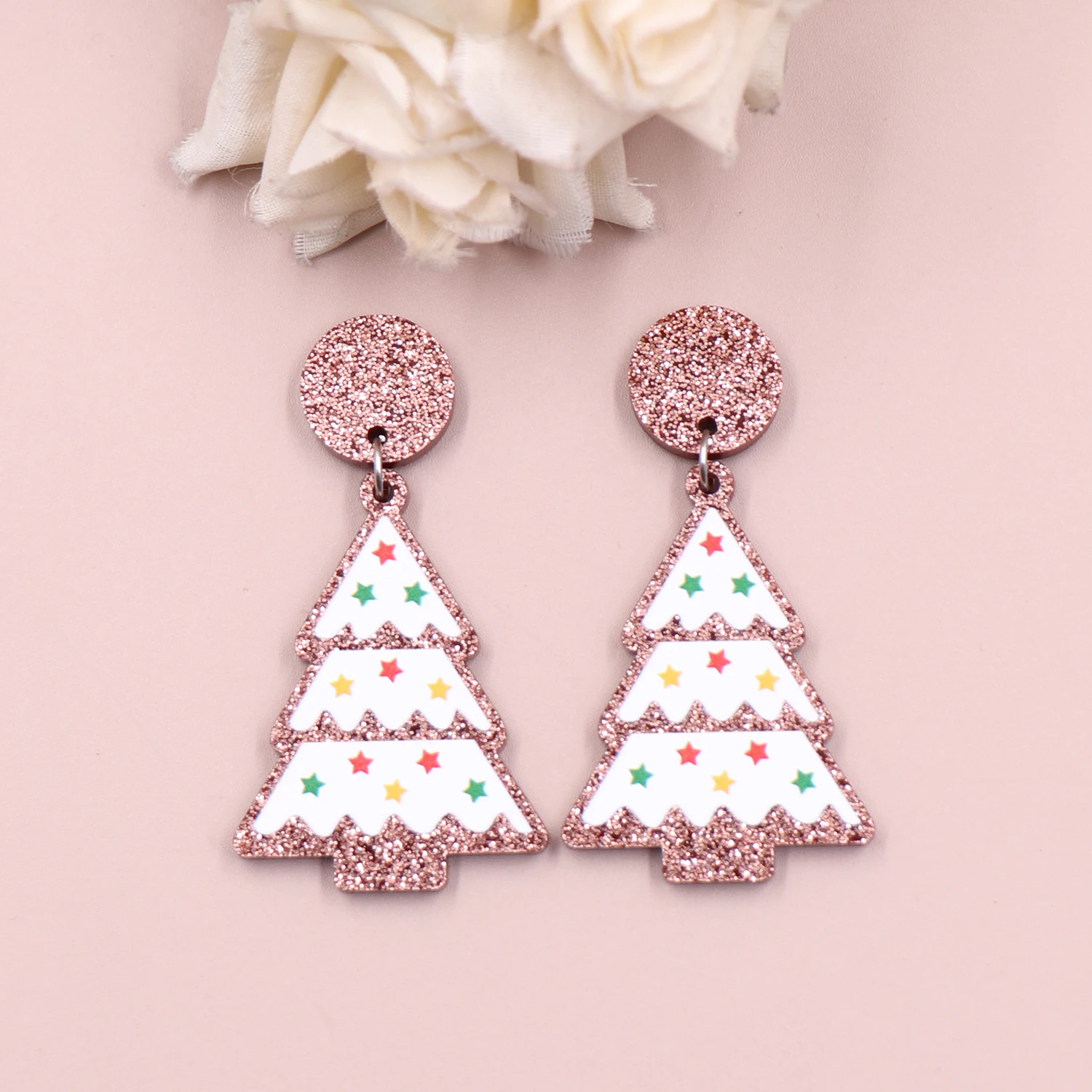 ERS140ER1633 1pair New product CN Drop Christmas tree cute Acrylic earrings Jewelry for women