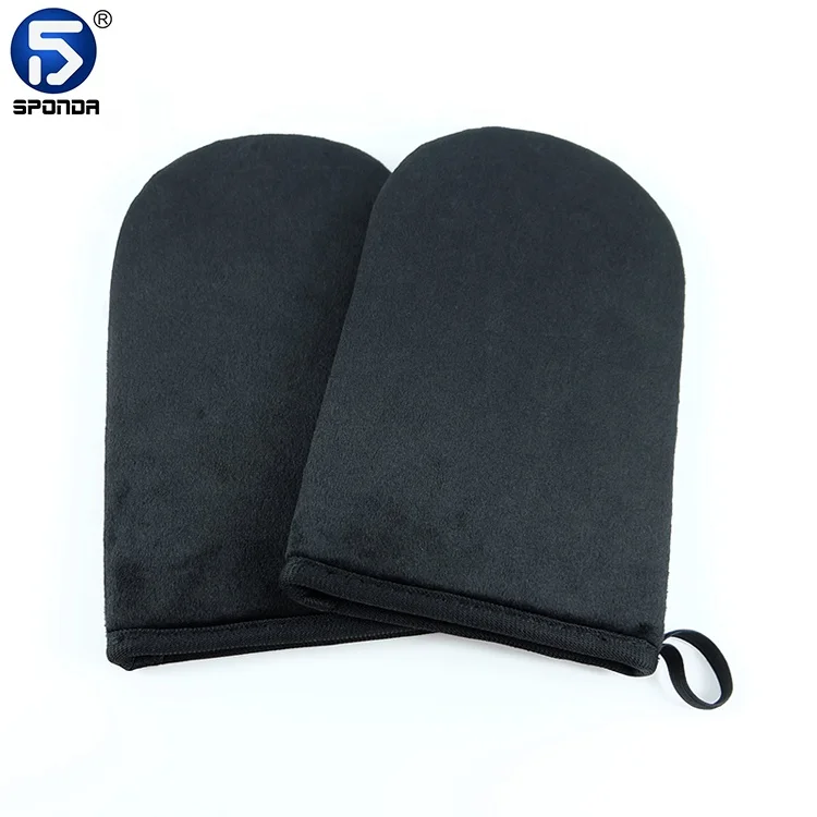Black Machine Washable And Reusable Sunless Tanning Mitts Self Tanner