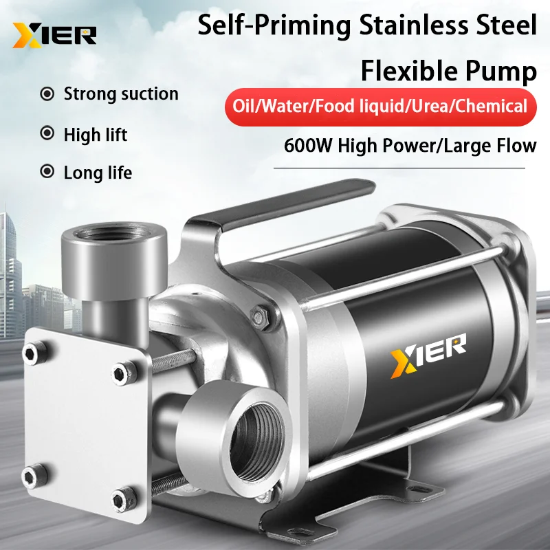 Cavitt 220V Self-Priming Stainless Steel Electric Honey Pump Flexible Pump Explosion-proof pump With Flow Meter And Hose Reel