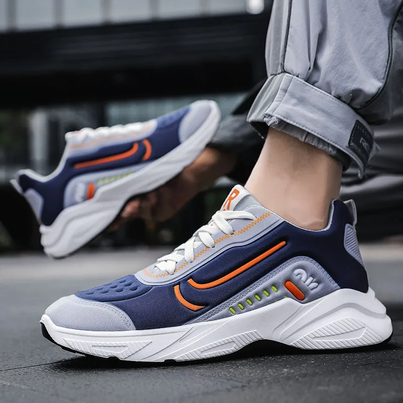Online men black casual shoes smart sports with sneakers chunky shoes