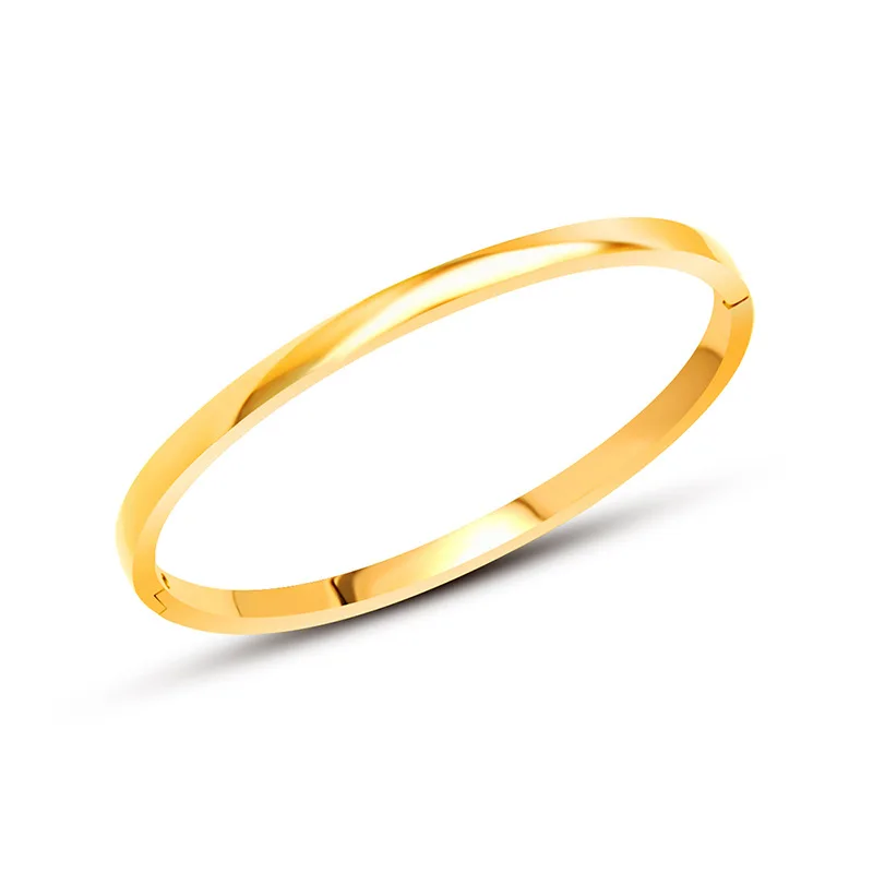 magnetic blank plain open cuff 18k gold titanium stainless steel bangles bracelet