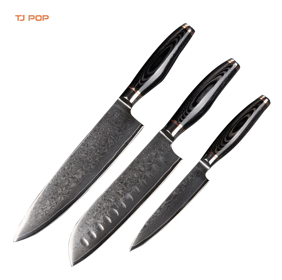5/7/8 Inch Stainless Steel Damascus knife Blanks Utility Fruit Paring Santoku Chef Knife Japanese VG10 Kitchen Knives Set