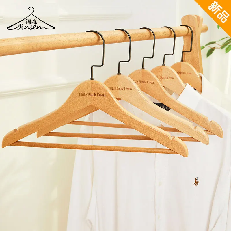 Best-Seller Assessed Cheap Wholesale Supermarket Supplier GLORY Popular Non Slip Notched Closet Suit Wooden Hanger for Cloth