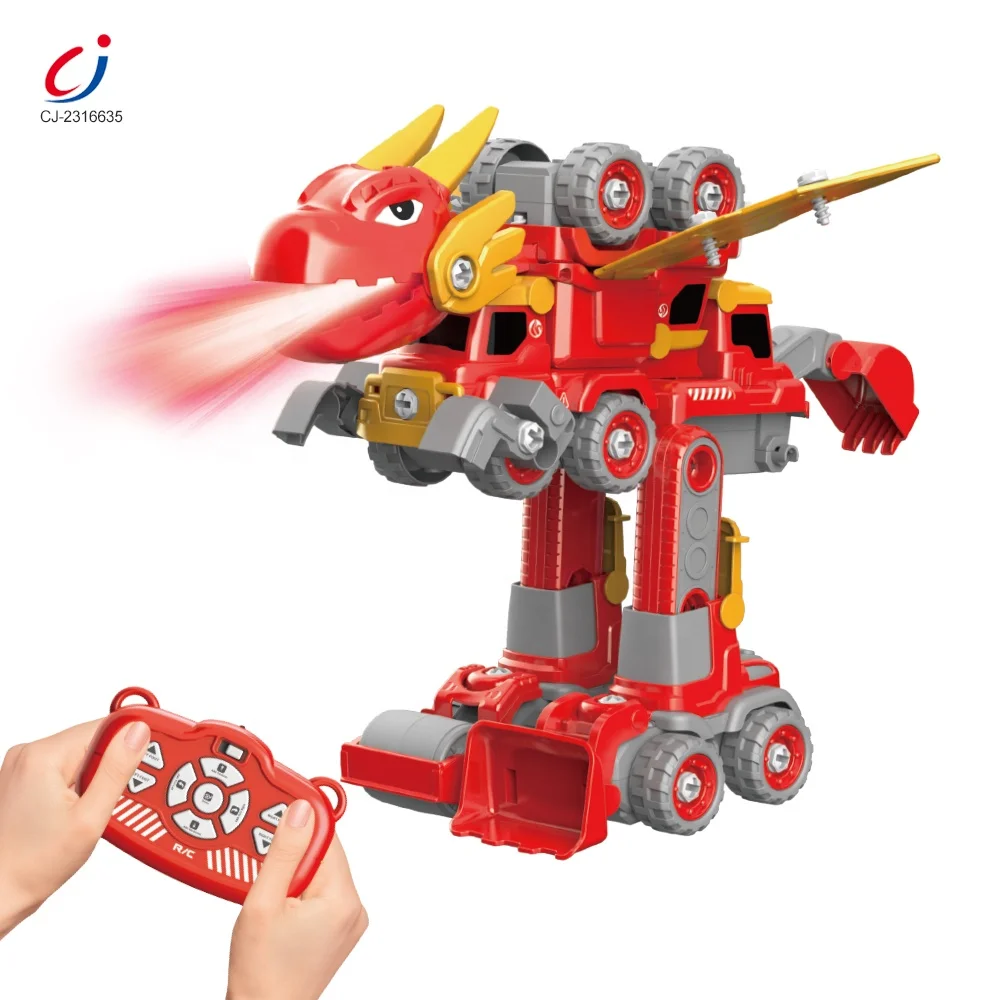 Chengji оптовая продажа, детский робот-трансформер, автомобиль, игрушки diy rc 5 в 1, детский разборный автомобиль, деформируемый робот-грузовик, игрушки