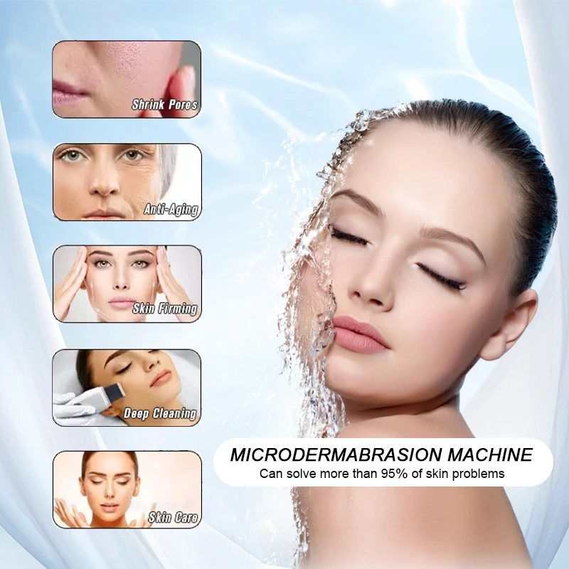 facial radio frequency micro current hydra dermabrasion electrotherapy facial machine diamond microdermabrasion with hydro