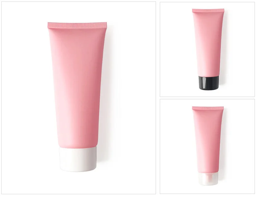 Shop 100ml PE plastic cosmetic packaging hand cream face cream squeeze tube matte pink 100g