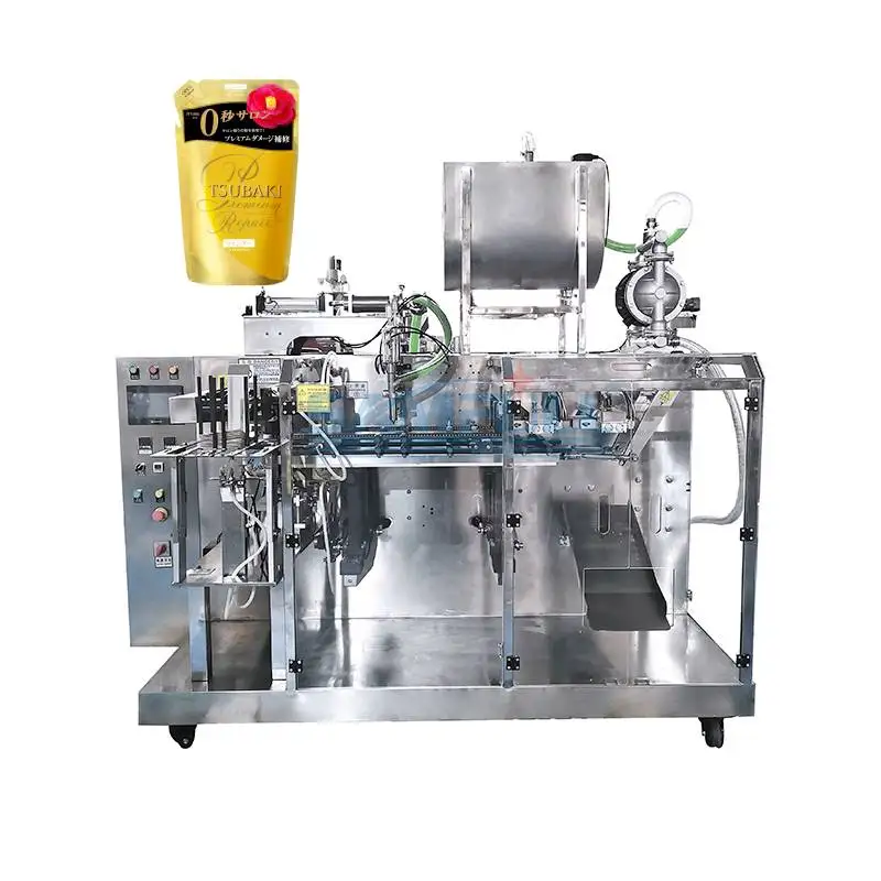 Automatic multi function shampoo shower gel body bath lotion liquid filling and packing machine stand up bag filling machine