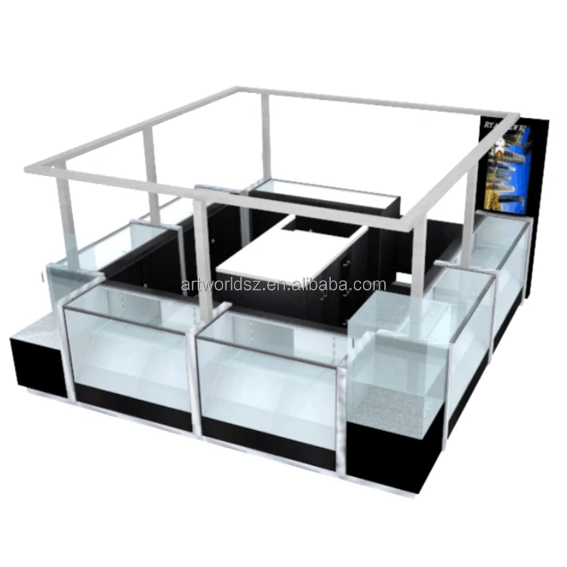 Artworld Displays 4M By 4M Souvenir Display Showcase Mall Watch Showcase Cabinet Glass Jewelry Display Booth