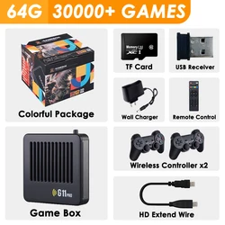 G11 Pro Video Game Consoles Box  For PSP/N64/NDS/DC/PS1 Game Wireless Controller 4K Output Retro Game Console For Gifts