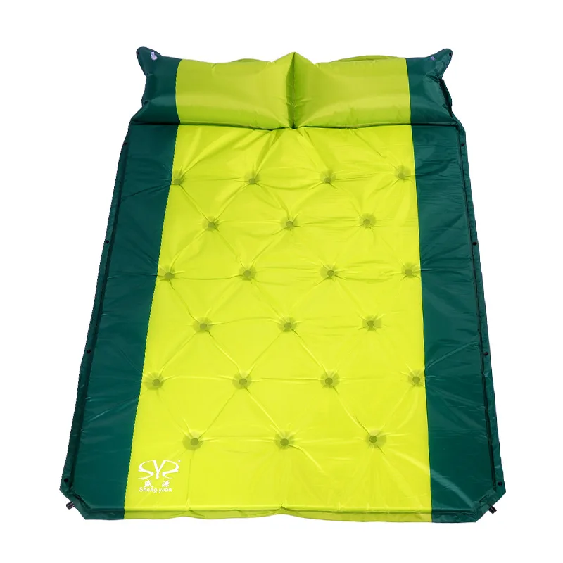 Outdoor Hiking Inflatable Ultra-light Portable Folding Sleeping Pad Soft Double Camping Pad Air Mattress