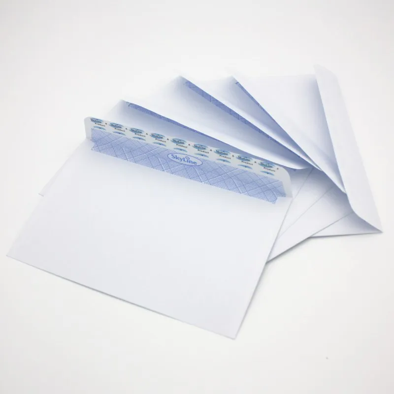 
Customized Logo Envelop Security Tinted Self-Seal Envelopes 5x6 Inches White Business Envelope C6 