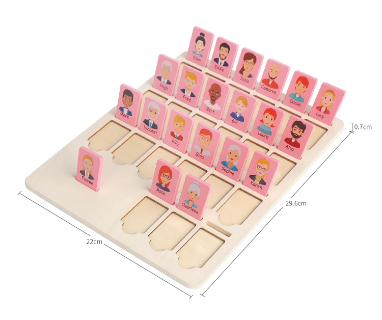 Popular Educational Intellectual Guess Characters Game Child Interactive Classic Kids Table Board Guess Who Game For Family