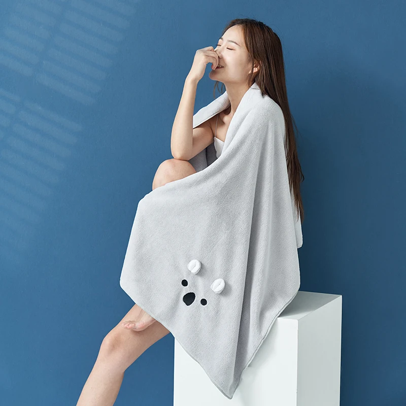 3D Animals High Quality Towel Microfiber cartoon Bath Towel Embroider Adult and Baby Gift Bath Towel
