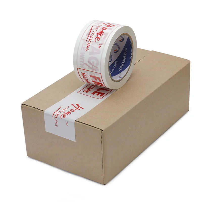Single Color Logo On White Background Logo Package Transparent Clear Bopp Packaging Tapes
